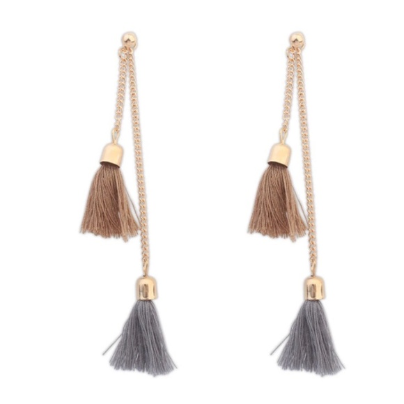 Double Tassel Earrings - Picture 4 of 8